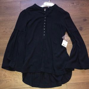 Free People bell sleeve tunic blouse